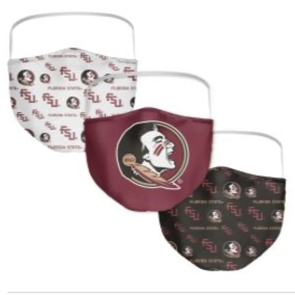 Florida State FSU Seminoles Fanatics Face Covering 3-Pack Brand New